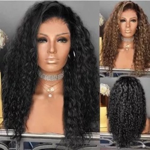 African small curly wig women fashion long curly hair European and American cent long curly hair small wave micro curly hair black