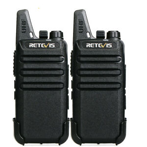 Retevis RT22 Two Way Radios Long range UHF 2W VOX CTCSS/DCS Walkie Talkies(2pcs)