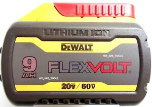 1 New Genuine Dewalt 20V DCB609 9.0 AH Flexvolt Battery 20V/60V 20 60 Volt MAX