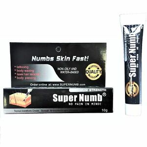 10g SUPER NUMB Numbing Cream Skin Tattooing Piercing Waxing Laser Dr