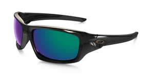 New Oakley Valve Sunglasses Polished Black Deep Blue Iridium Polarized OO9236-12