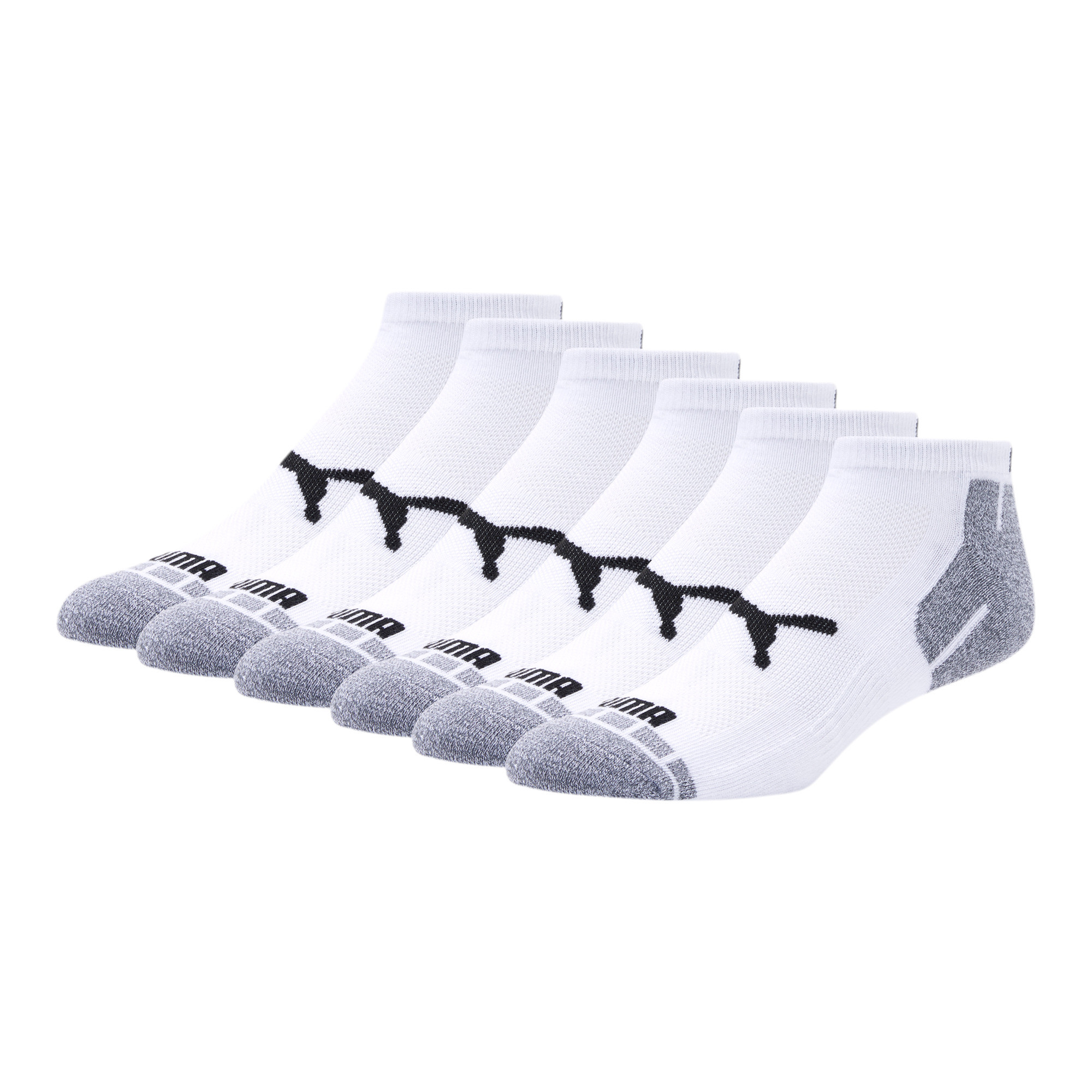 PUMA Men's Low Cut Socks [6 Pack] White Size 10-13