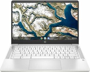 HP - 14" Chromebook - Intel Celeron - 4GB Memory - 32GB eMMC - Ceramic white