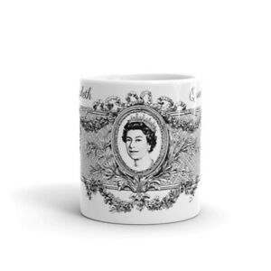 Queen Elizabeth White Glossy Mug