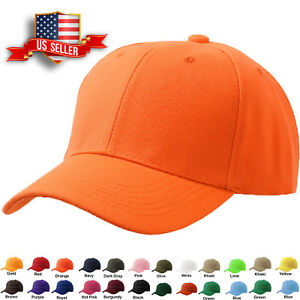 Plain Baseball Cap Hat Blank Strapback Polo Style Classic Mens Wholesale Lot