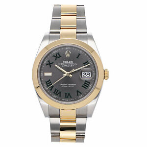 Rolex Datejust 41 Auto Steel Yellow Gold Mens Oyster Bracelet Watch 126303
