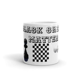 Black Chess Matter Funny White Glossy Mug
