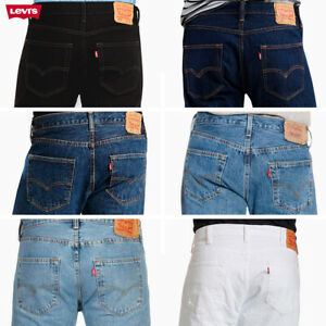 Levis Mens 501 Original Fit Denim Jeans Straight Leg Button Fly 100% Cotton