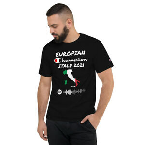Italy Europian Champion Men's T-Shirt 2021 Football Spotify Code Italia UEFA