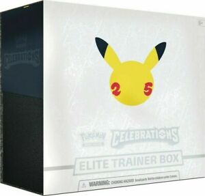 Pokemon Celebrations 25th Anniversary Elite Trainer Box SEALED SHIPS 10/08