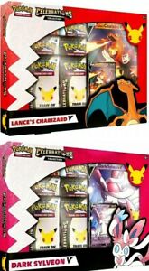 2 Box Lot Pokemon TCG Celebrations Dark Sylveon & Lance's Charizard V SHIPS 10/8