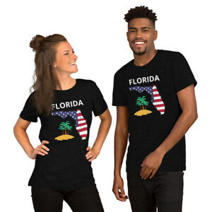 Florida Miami Short Sleeve Unisex T-Shirt XL Mens Womens Black Fashion 3XL 4XL