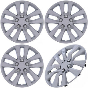 4 PC SET Hub Caps SILVER 16" Inch for OEM Steel Wheel Cover Cap Covers