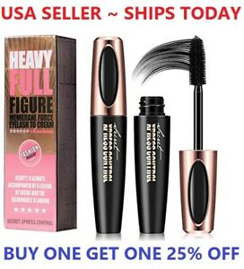 4D Silk Fiber Eyelash Mascara Extension Makeup Black Waterproof Eye Lashes USA