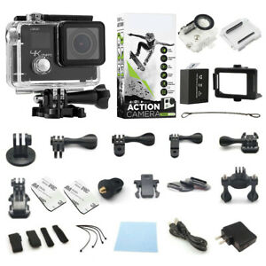 4K Action Camera Dual Screen Ultra HD Camcorder + Accessory Bundle