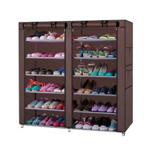 6 Tier Multi Shoe Rack Shoe Shelf Storage Closet Organizer Cabinet w/Cover