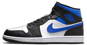 Air Jordan 1 Mid Racer Blue White Black Retro 554724-140