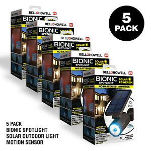 Bell + Howell Bionic Spotlight Solar Outdoor Light Motion Sensor - 5 Pack
