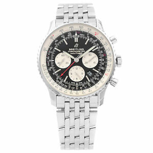 Breitling Navitimer 1 B01 46mm Steel Black Dial Mens Watch AB0127211B1A1