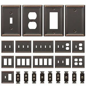 Bronze Wall Switch Plate Toggle Outlet Cover Rocker Duplex Wallplate Covers