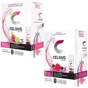 CELSIUS On-The-Go Powder Stick Energy Packs, ZERO Sugar (2 Pack)