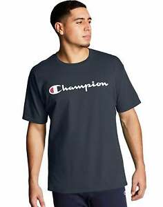 Champion T-Shirt Tee Men's Script Logo Jersey Tee Short Sleeve Authentic Classic