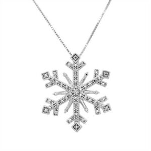 Diamond Snowflake Pendant-Neckla