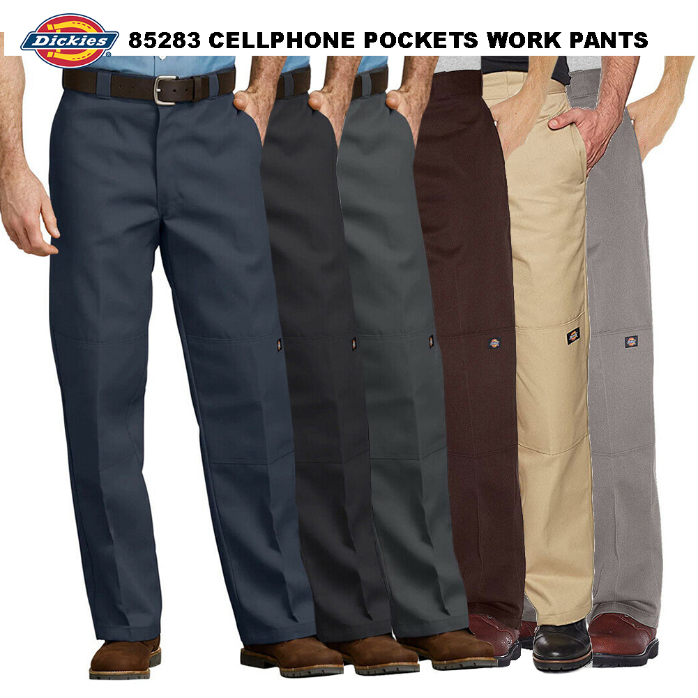 Dickies Men's 85283 Loose Fit Double Knee Cell Phone Pocket Work Pants
