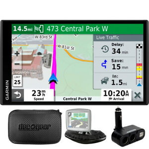 Drivesmart 65T GPS Navigator (Refurbished) + Universal Bundle + Case, Car Socket