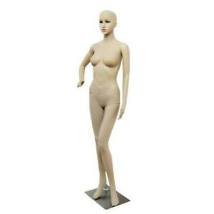 Female Mannequin Realistic Plastic Full Body Dress Form Display w/ Base
