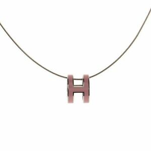 Hermes Pop H Pendant Necklace Metal and Enamel