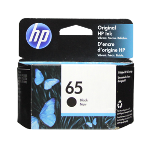 HP #65 Black Ink Cartridge 65 N9K02AN NEW GENUINE