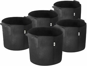 iPower Plant Grow Bags Thickened Nonwoven Aeration Fabric Pots Durable Container