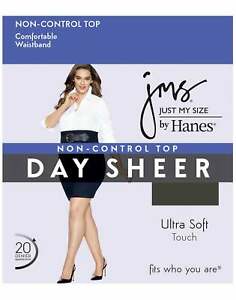 Just My Size Pantyhose Regular Reinforced Toe 4-Pack Womens Non Control Top JMS