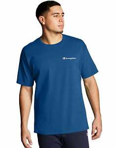Mens Champion T-Shirt Classic Jersey Tee Script Logo Short Sleeve Classic Cotton
