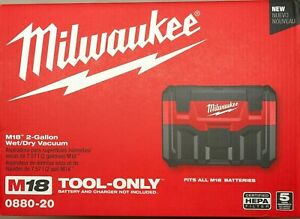 Milwaukee 0880-20 M18 2 Gallon Wet/Dry Vacuum NEW in the Box