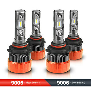 MOSTPLUS 9005+9006 160W 16000LM LED Headlight Hi/Low Beams 6000K White Bulbs