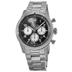 New Breitling Navitimer 8 Chronograph 43 Black Dial Men's Watch AB0117131B1A1