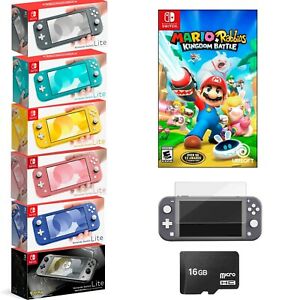 NEW Nintendo Switch Lite 🔥 Mario+Rabbids Bundle +Free Accessories PICK COLOR 🔥