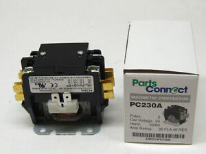 PC230A Contactor Double Two Pole 30 Amps 24 Volts for Air Conditioner Heat Pump