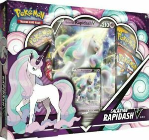 Pokemon TCG Galarian Rapidash V Collection Box NEW SEALED