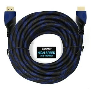 Premium 50ft HDMI Cable for Bluray 3d DVD PS4 HDTV Xbox LCD 1080p monitor Blue