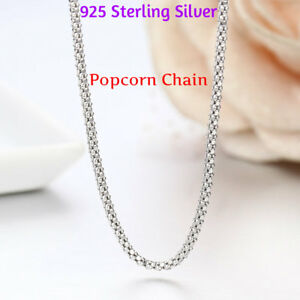 REAL Classic 925 Sterling Silver Chain Necklace SOLID SILVER 925 Jewelry Italy