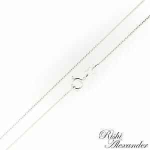 Sterling Silver BOX Chain Necklace Thin .7mm 012 Gauge 925 Italy Italian Jewelry