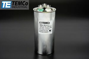 TEMCo 70+5 uf/MFD 370-440 VAC volts Round Dual Run Capacitor 50/60 Hz -Lot-1