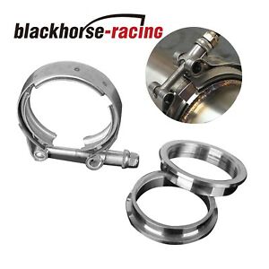 Universal 3" Inch Stainless Steel V-Band Turbo Downpipe Exhaust Clamp Vband 76mm