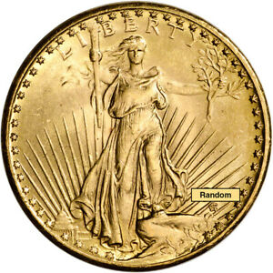 US Gold $20 Saint-Gaudens Double Eagle - Brilliant Uncirculated - Random Date