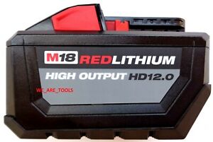 (1) NEW GENUINE Milwaukee 12.0 AH 48-11-1812 HD M18 Battery 18V 18 Volt XC Red
