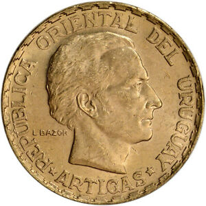1930 Uruguay Gold 5 Pesos (.2501 oz) - BU