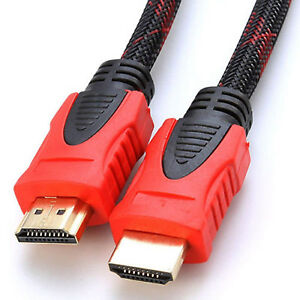 25ft HDMI Cable for HD TV LCD 3D DVD PS4 Xbox 1080p V 1.4 High Speed Cord Red US
